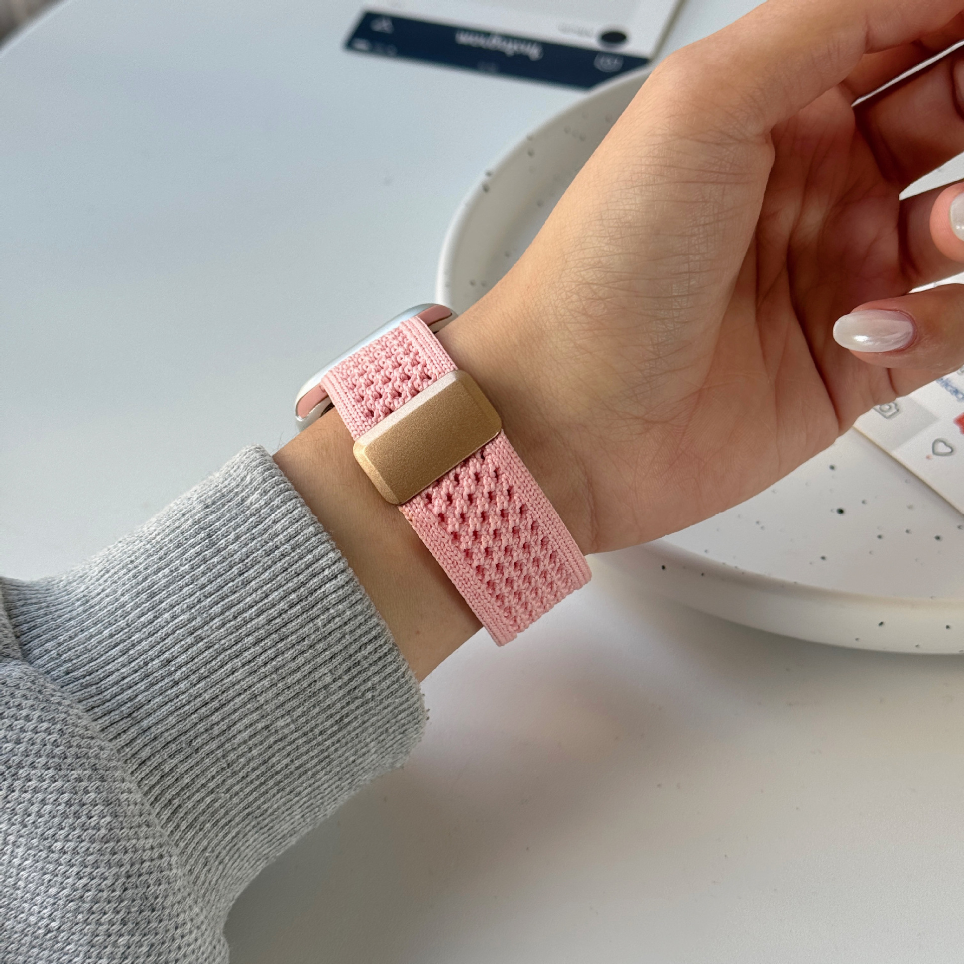 35g Weight Apple Smart Watch Magnetic Strap Classification Nylon Material Solid Color Pattern Fashion style Style Fashion Style Solid Color Apple Smart Watch Magnetic Strap 35