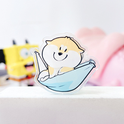 Cartoon Shiba Inu selling cuteness acrylic PP clip surrounding promotional cartoon cute folder student book clip wholesale accessories