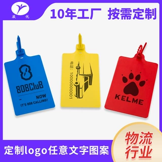 定制速尔物流封条百世挂签快运封签中通安能一次性大标牌扎带跨境