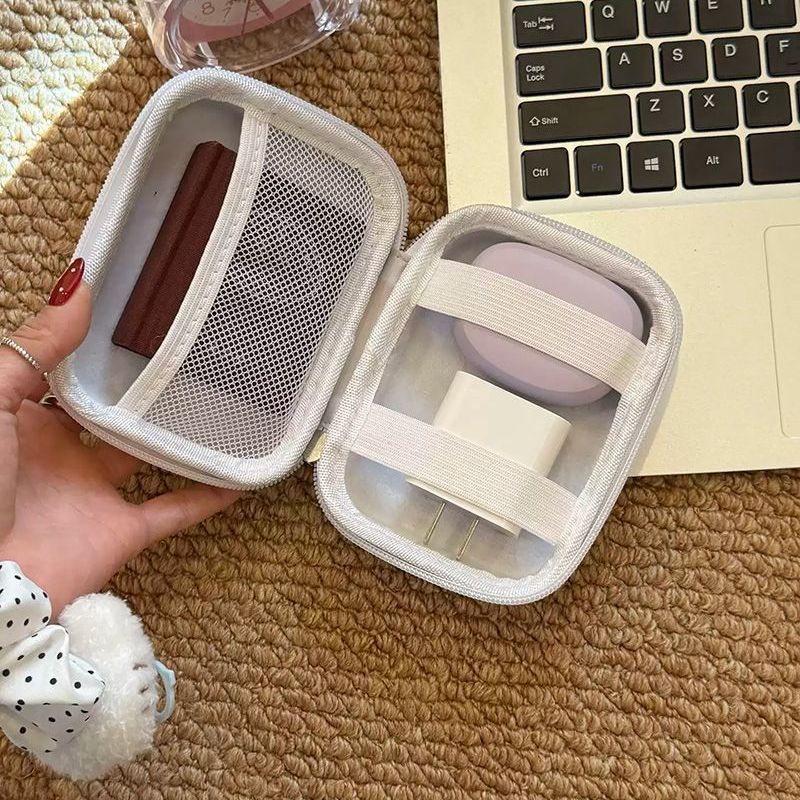 Cute gafas de estrella gato CCD bolsa de almacenamiento bolsa de cámara de gran capacidad para chicas fuera bolsa de cable de datos portátil bolsa