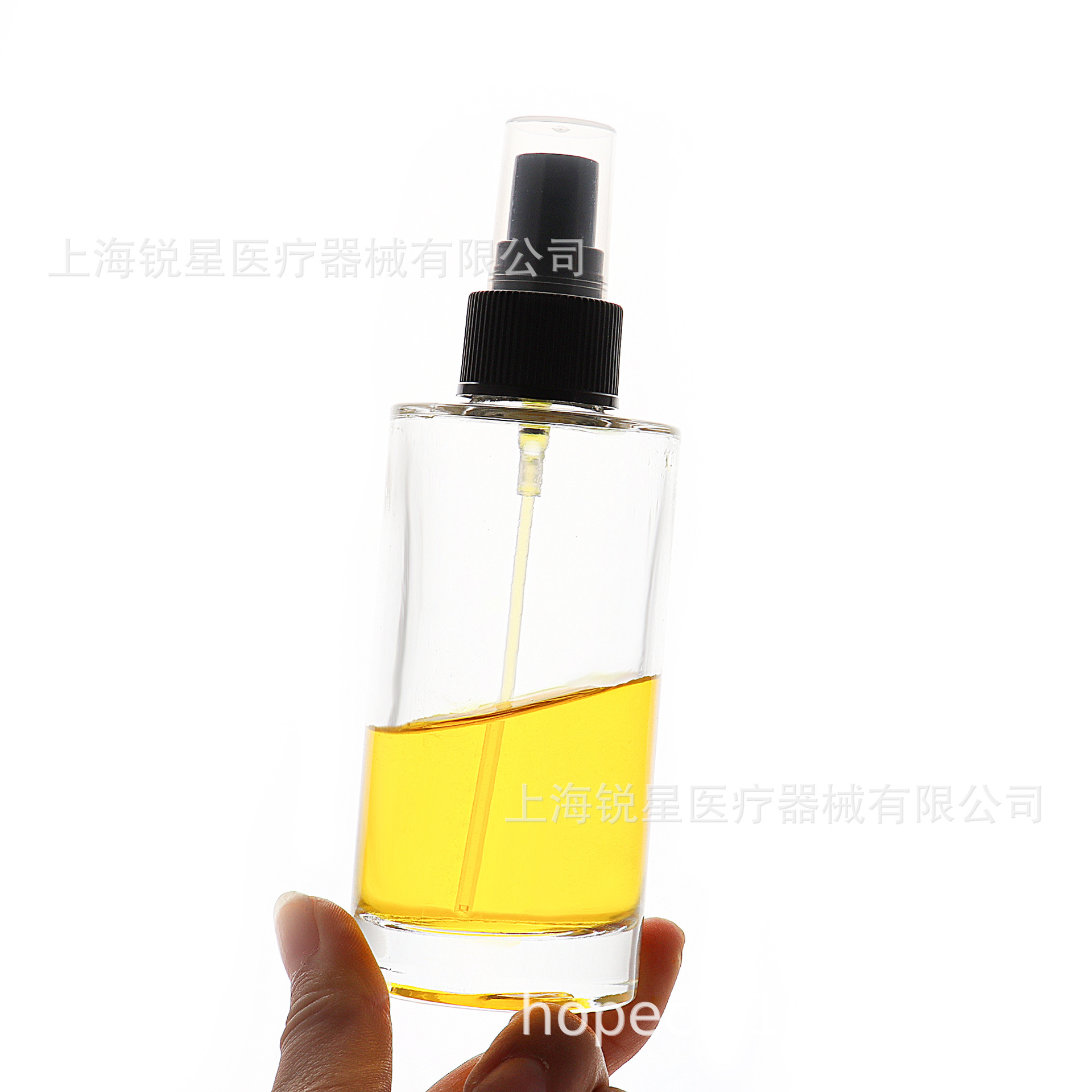现货HOPECK喷雾瓶透喷白模制玻璃瓶100-200ml爽肤水化妆品喷雾瓶