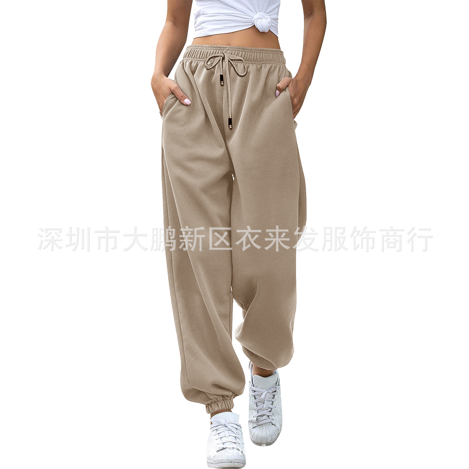 2023 Amazon japonés suéter pantalones de cintura alta harén de bolsillo de las mujeres Pantalones deportivos casuales 9 color 5 tamaño image 10
