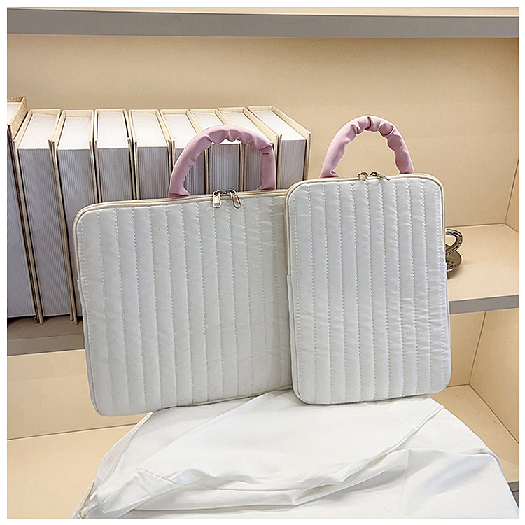 Coreano pequeño bolso de revestimiento portátil de color fresco 11 pulgadas bolso iPad 14 pulgadas bolso de computadora portátil antichoque