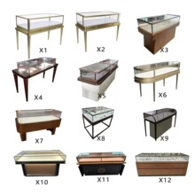 高端工厂定制不锈钢珠宝展示柜玻璃奢侈品博物馆中岛组合柜销售柜