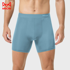 Catman ice silk sports underwear men's summer thin anti-wear leg running quick-drying large size extended anti-wear crotch boxer briefs