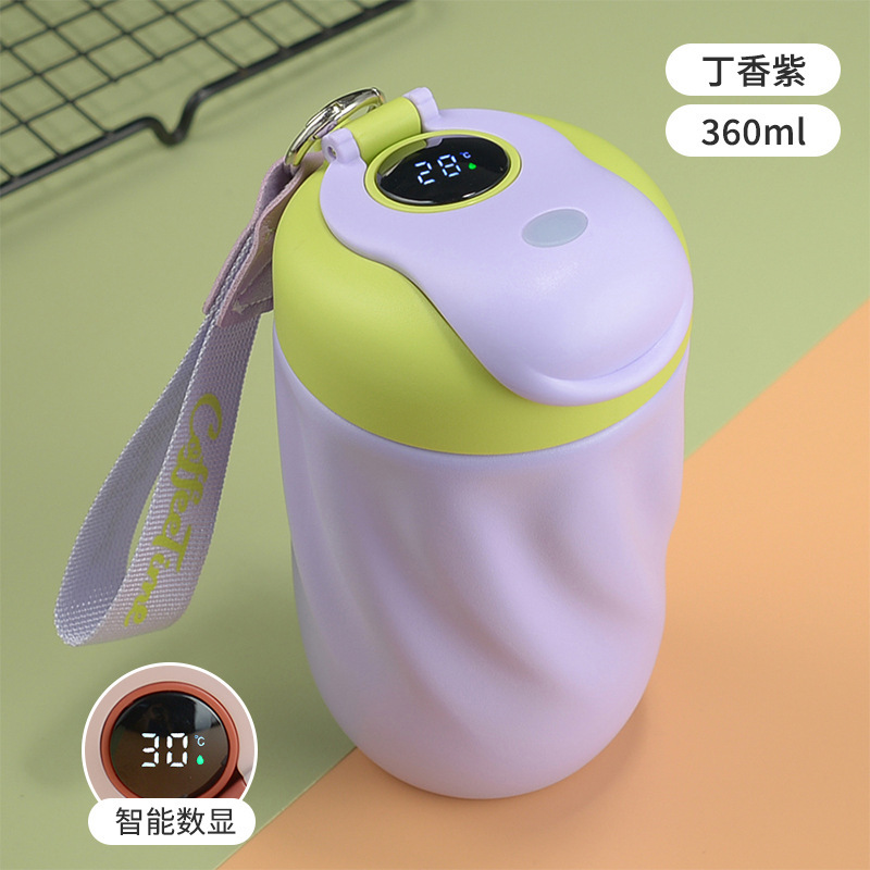 新品316ステンレススマートコーヒーカップ携帯マカロン色保温カップ真空ギフトカップカスタムロゴ|undefined
