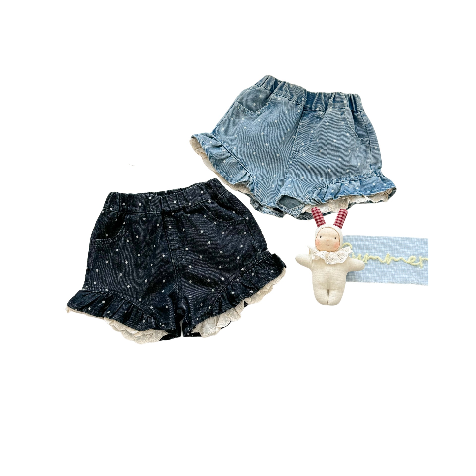 Pantalones cortos de mezclilla de siete niñas de limón salado pantalones cortos de verano delgados para mujer jeans para niños pantalones cortos de estilo occidental para bebés image 5