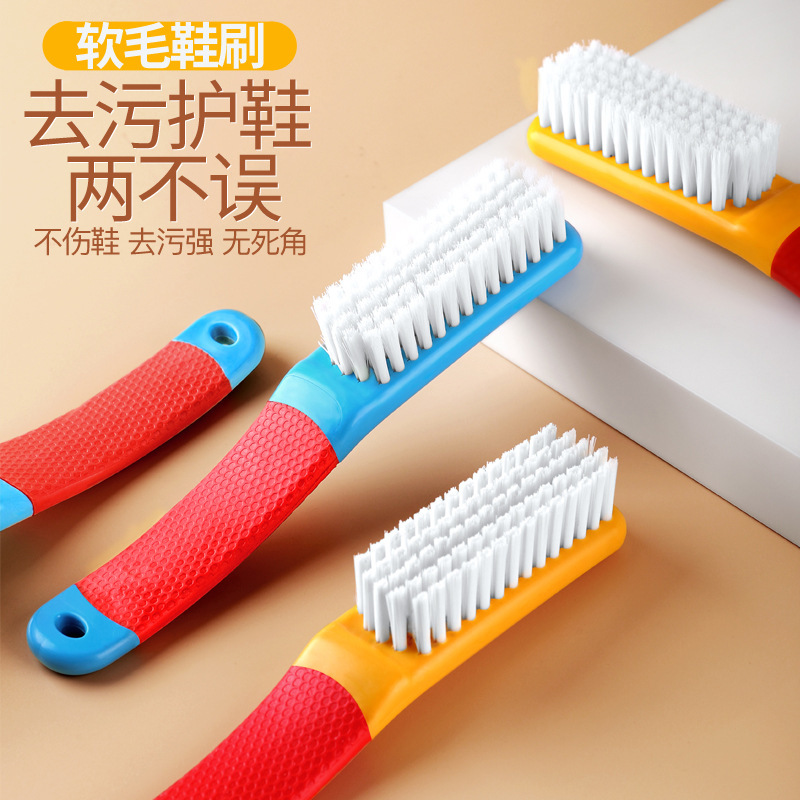 Shoe Brush with Soft Bristles That Does Not Damage Shoes, Multifunctional Shoe Brush, Household Clothes Cleaning Laundry Brush, Special Shoe Brush, Long Handle Brush