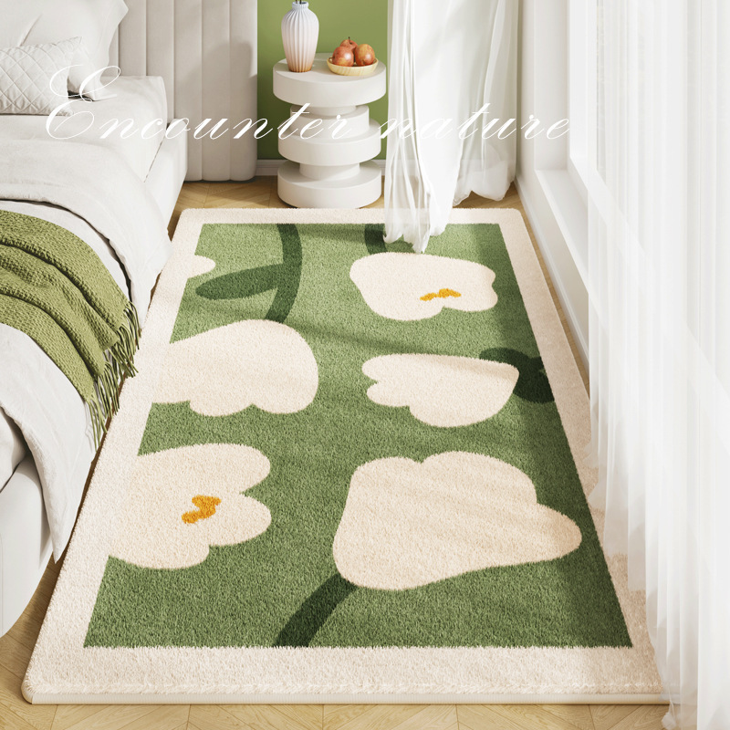 Carpet imitation cashmere plush anti-slip rug long window sill mat balcony cooling separator bow window mat bedroom bed side rug