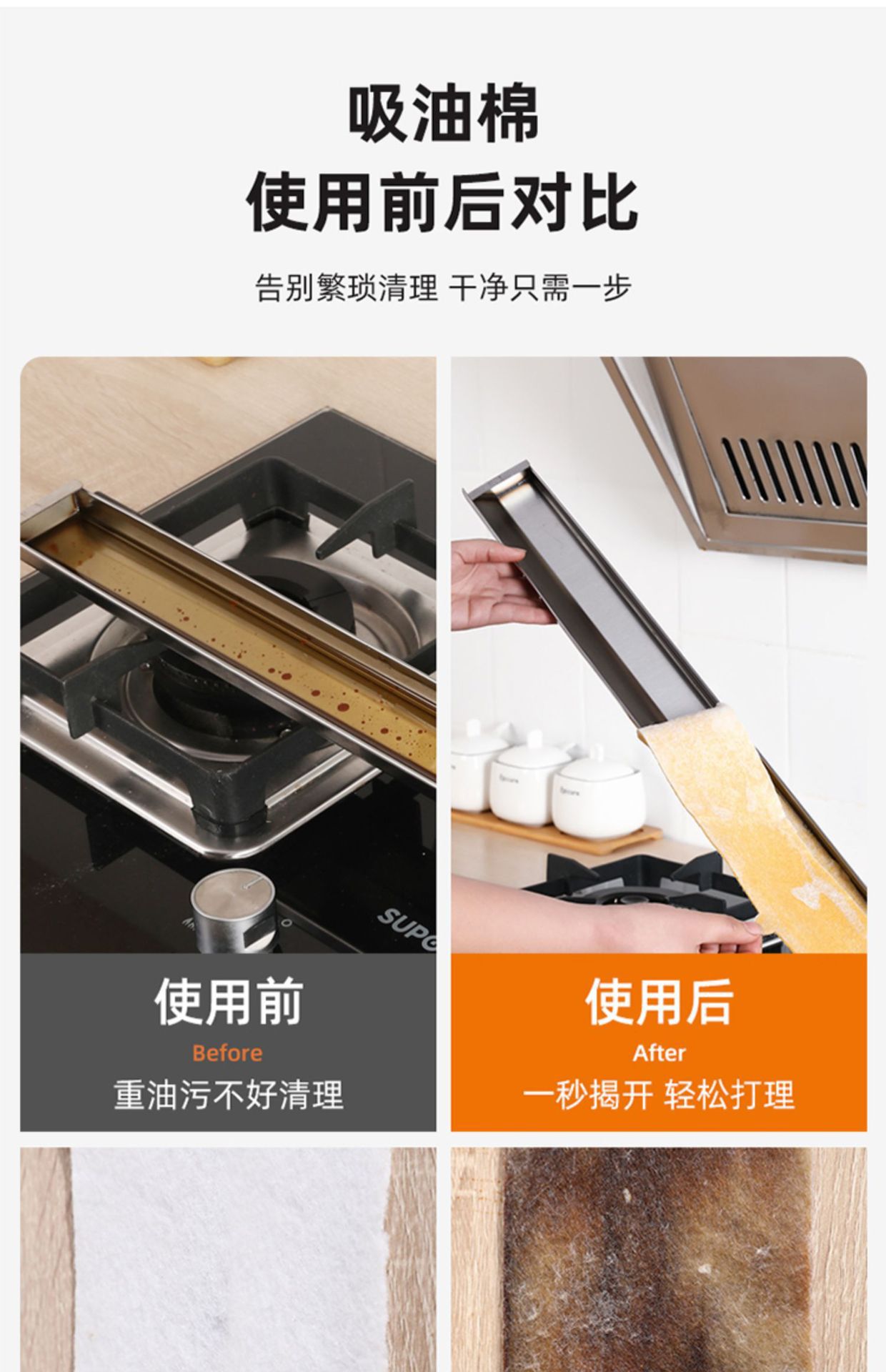 油烟机通用吸油棉过滤网吸油贴纸接抽油槽垫纸厨房专用侧吸式家用