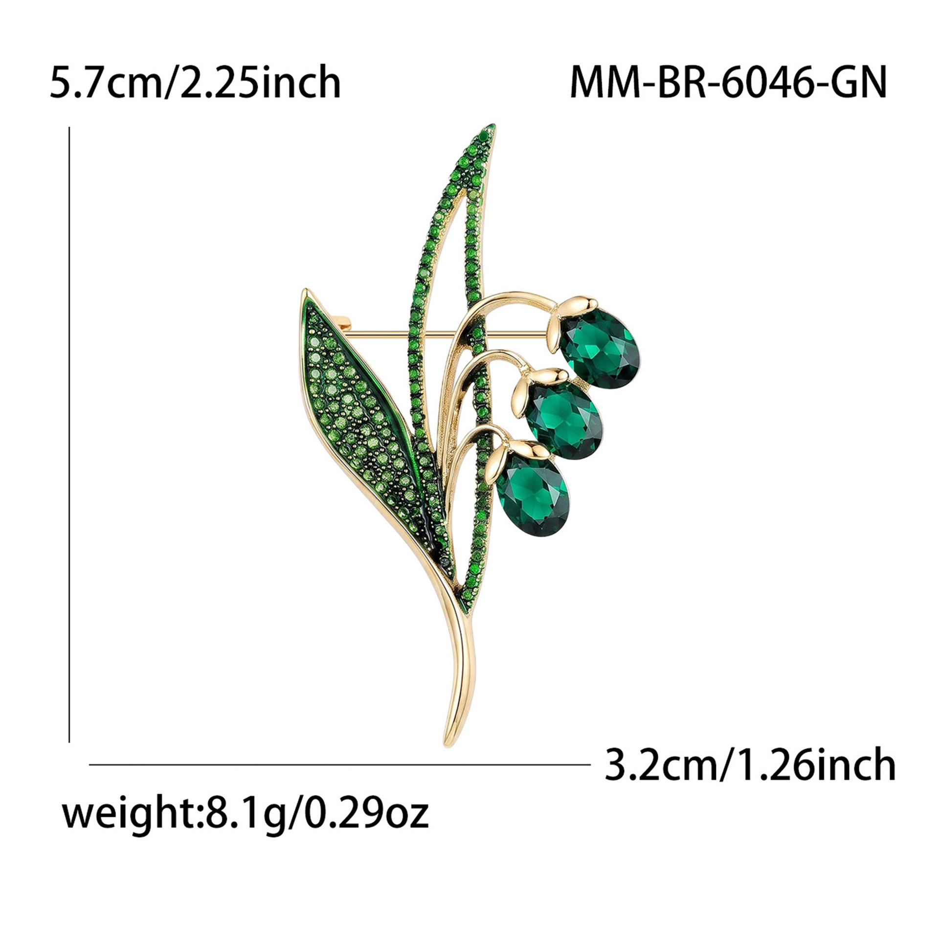 Fashionable and Luxurious Alloy Enamel Wind Chime Flower Brooch for Women's Clothing Accessories, Versatile, Direct from Manufacturer: BR6046