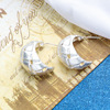 Silver needle, metal woven earrings, Japanese and Korean, silver 925 sample, European style