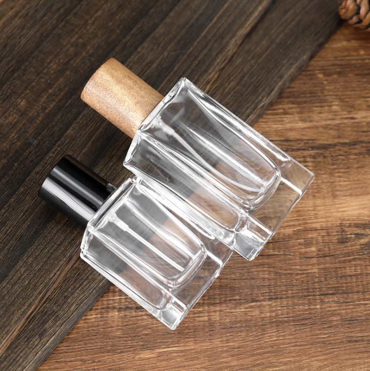 晶白料长方形香水瓶 30ml 50ml 100ml卡口分装喷雾瓶玻璃瓶厚底瓶|undefined
