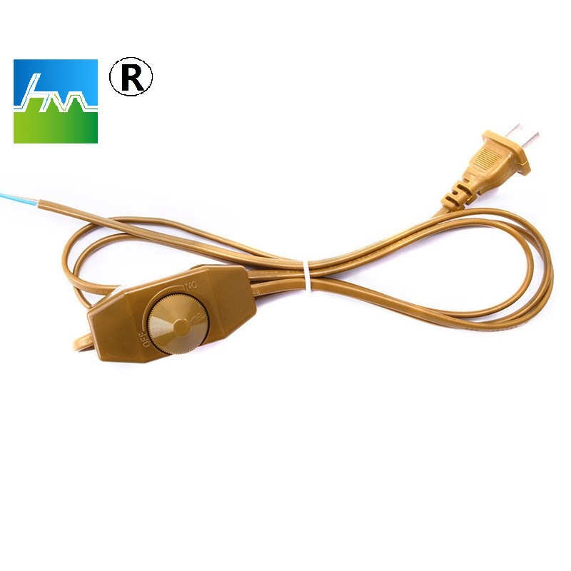 电源线厂家 中国两扁插调光电源插头线 复古灯电源线 台灯电源线