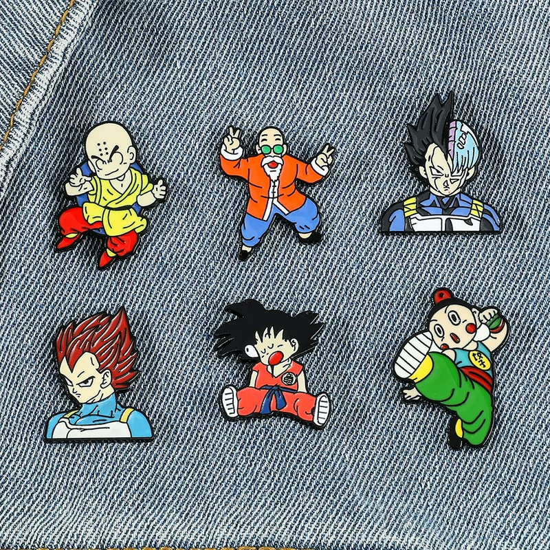 Dragon Ball, японская мультяшная металлическая брошь, булавка, шляпа, значок
