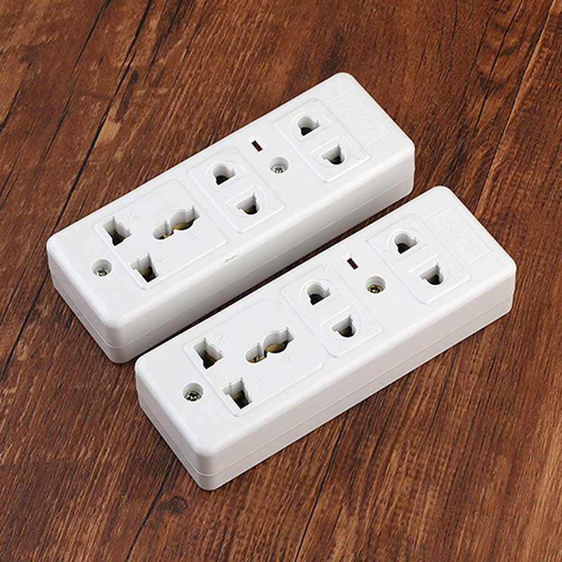 外贸白色插座七孔白色排插欧式插孔泰国柬埔寨排插接线板