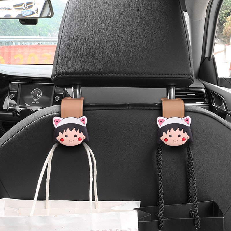 Decoración de automóviles de belleza nocturna silla trasera gancho de automóvil red hermoso gancho de dibujos animados almacenamiento serie de suministros