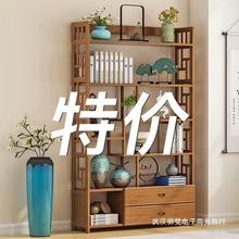 新中式博古架摆件展示柜客厅隔断柜博古架置物架办公室家用非实木
