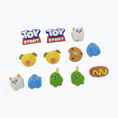 Cartoon Cute Plush Monster Resin Accessory Hole Shoes Decorative Strap Removable Shoe Clip Creative DIY Accessories