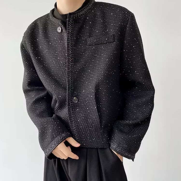 Весенняя трендовая тканая куртка, стиль Chanel, американский стиль, тренд сезона, оверсайз