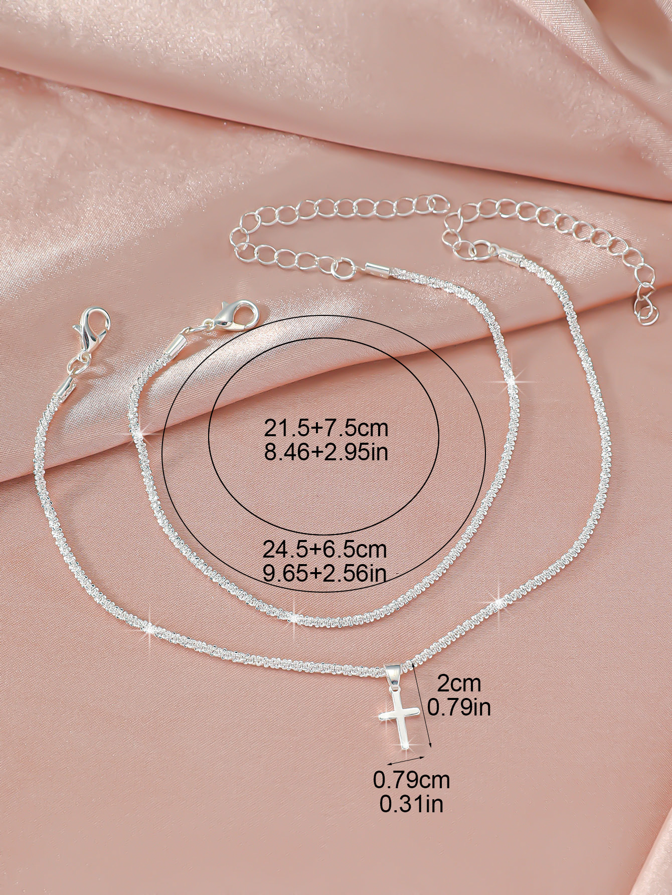 15g Weight Anklet Classification 1 Piece Quantity Casual Occasion Alloy, Copper Material Cross Pattern Women's Gender Beach, Simple Style Style Wholesale Jewelry Beach Simple Style Cross Alloy Copper Anklet 39