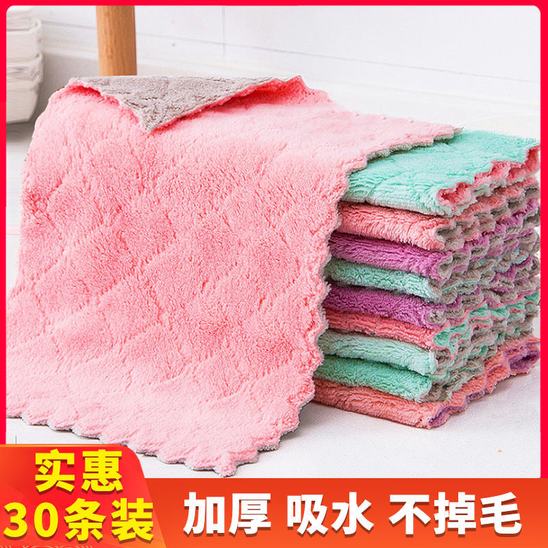 Dishcloths Lazy man Dishcloth Kitchen Brush Cleaning cloth Rub tablecloth thickening enlarge Flash water uptake Baijie cloth