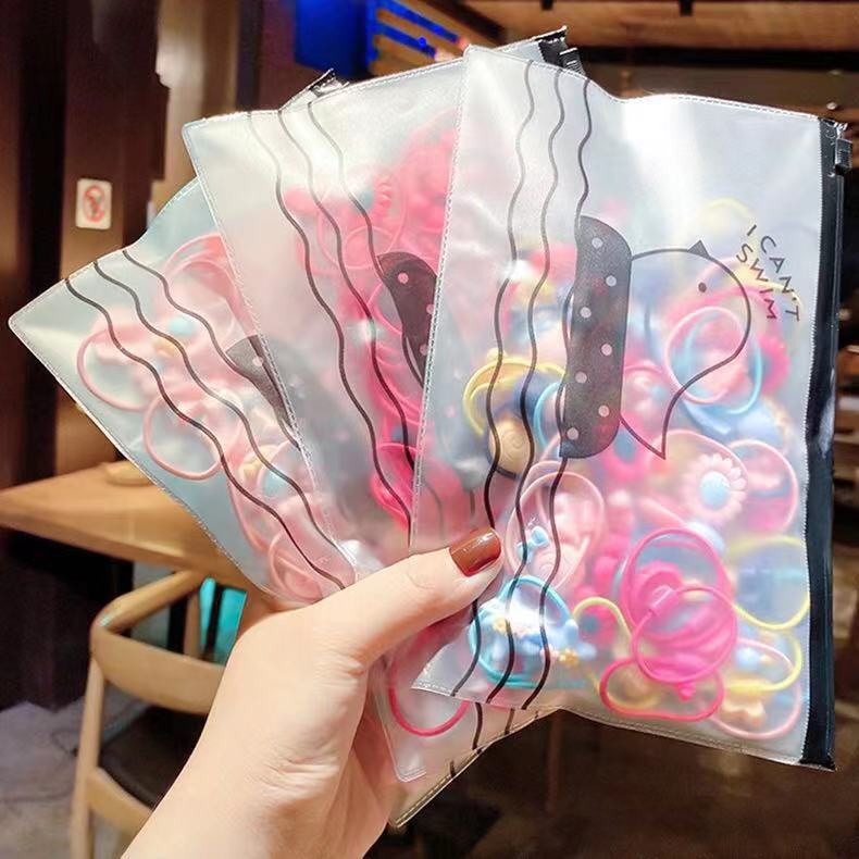 Cuerda de pelo para niños corbata de pelo para niñas goma pequeña banda de goma lindo bebé no duele tocado de pelo flor femenina cuerda de pelo Shixi