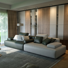 极简科技布沙发现代简约客厅小户型北欧创意设计师布艺沙发乳胶