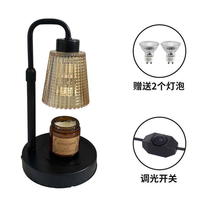 Los fabricantes suministran metal simple y ajustable lámpara de aromaterapia lámpara de cera de vidrio decorador regalo al por mayor