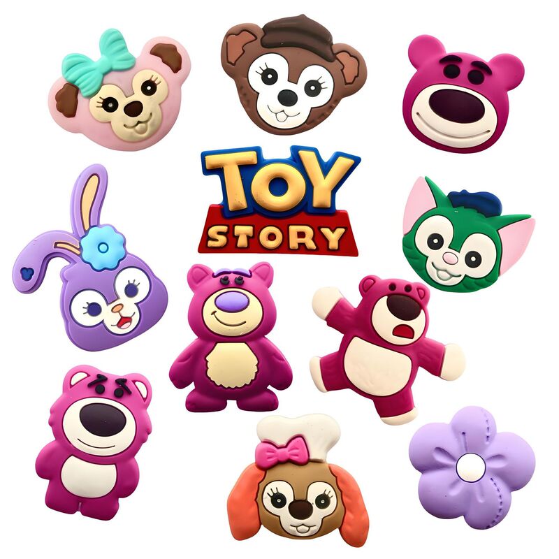 Cross-Border In-Stock Strawberry Bear Clog Shoe Charms Pvc Plastic Shoe Accessories Garden Shoe Decoration Clips