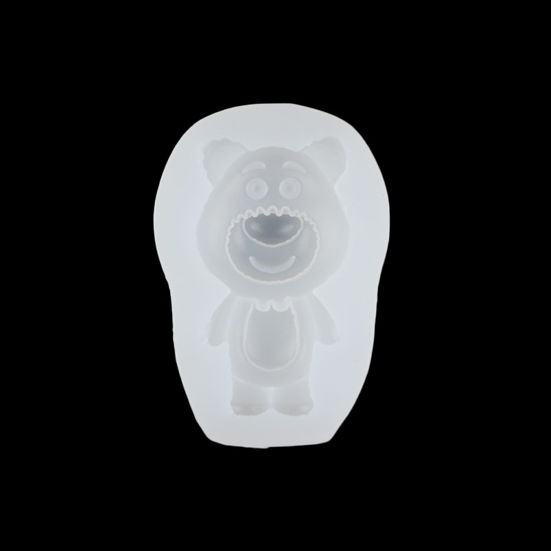 Oso de fresa serie silicona molde DIY fondant pastel chocolate Decoración Accesorios epoxi aromaterapia vela