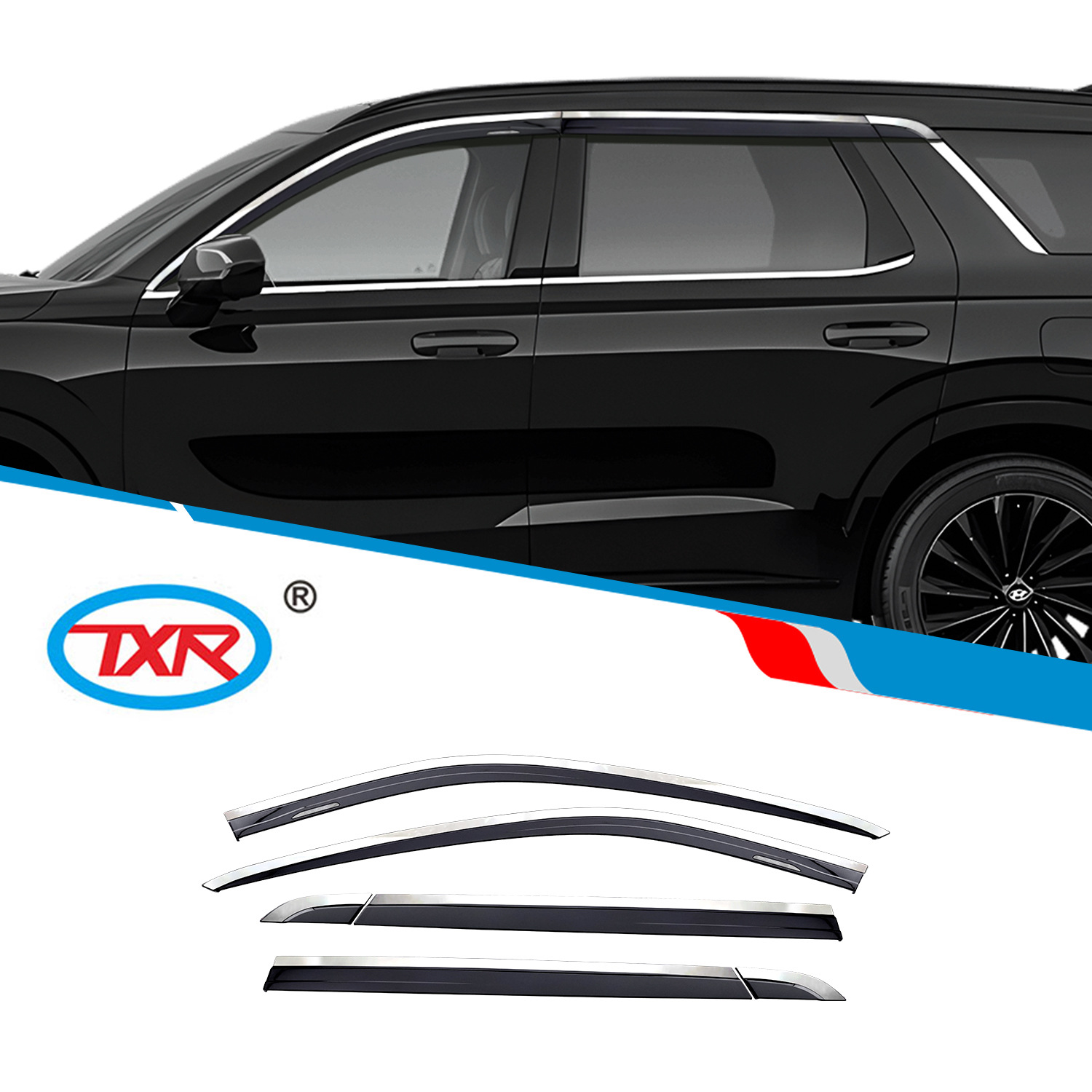 Aplicable Paris Di Sunny Rain Bloqueo Ventana Eyebrow Hyundai Palisade Window Deflectors