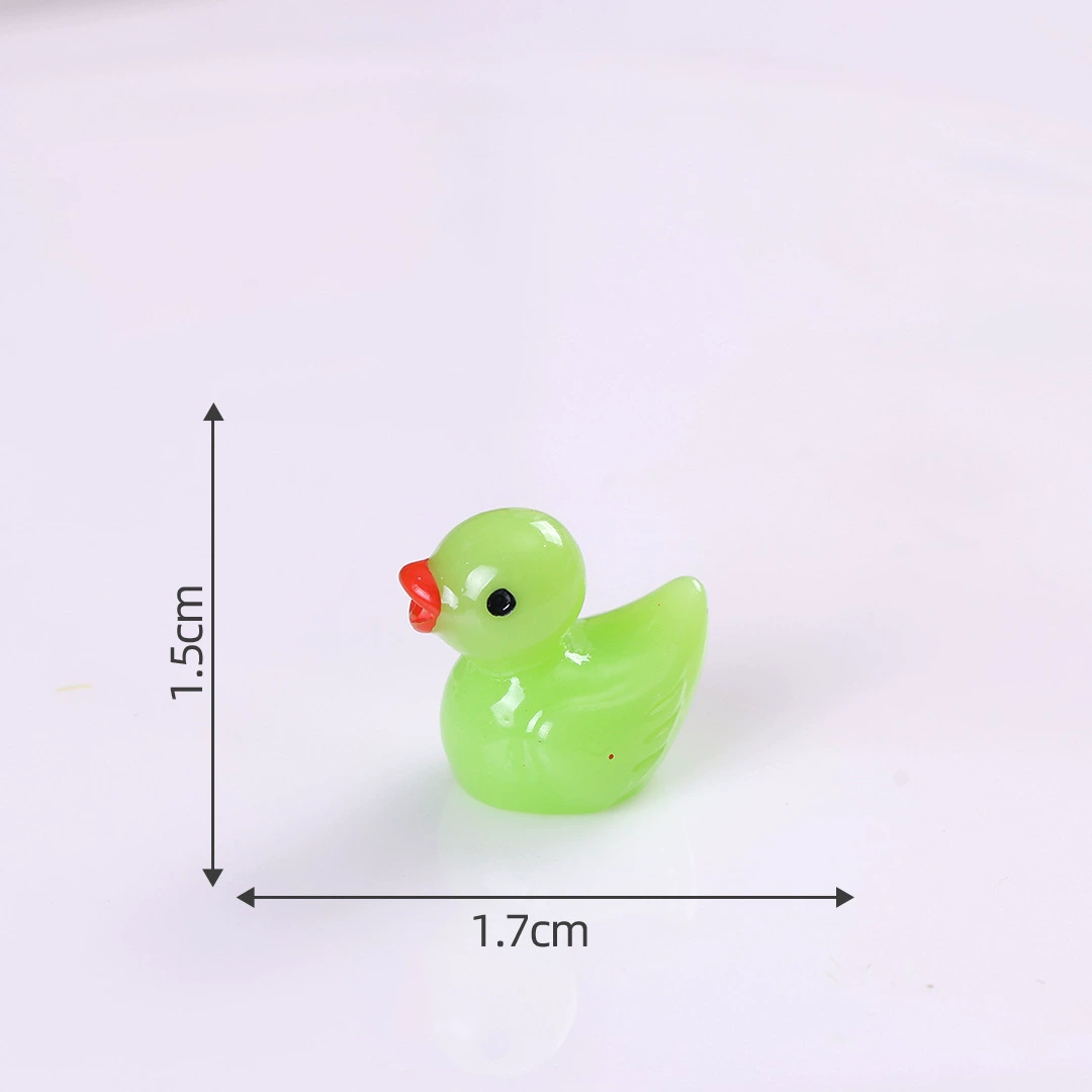 Miniature duck accessory, handmade minifigure prop for micro landscapes, solid & glow colors