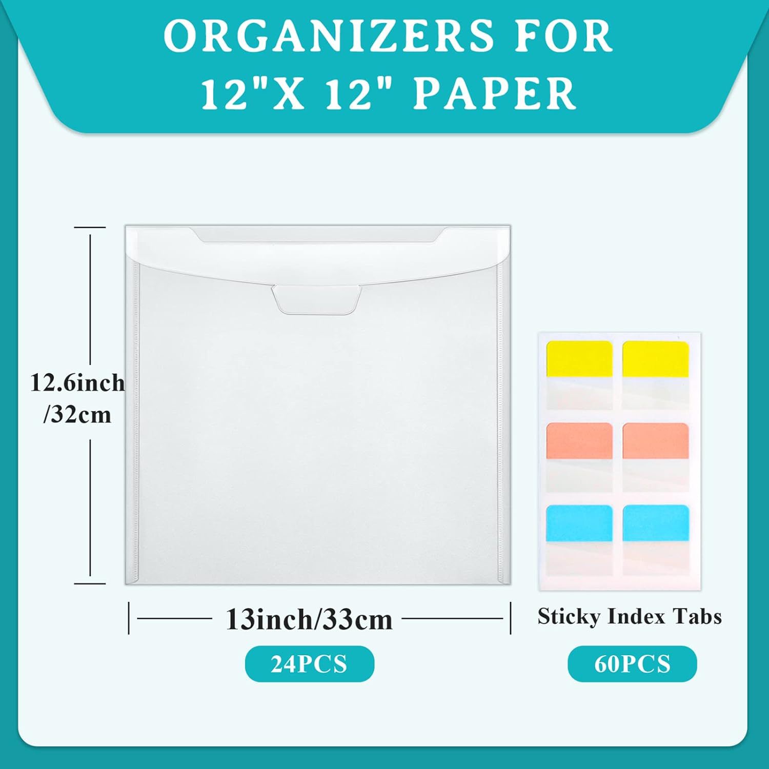 Bolsa de archivo transparente horizontal bolsa de botón PP mini papelería almacenamiento A5 BOLSA DE INFORMACIÓN 32*33cm bolsa de archivo