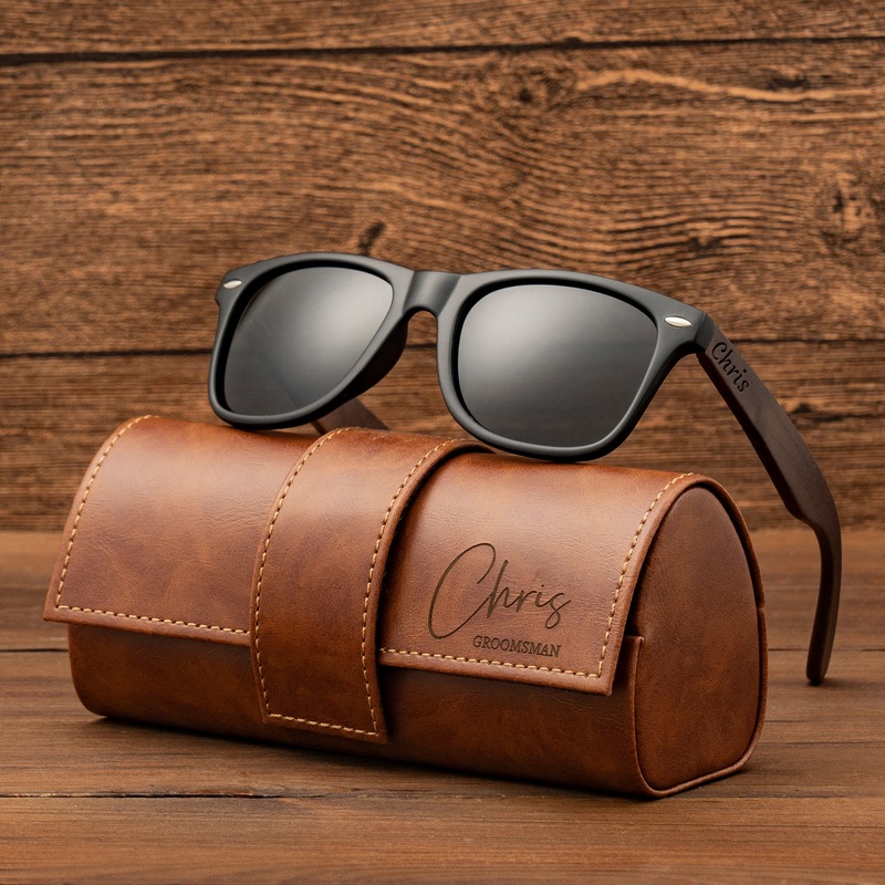 Amazon's New Anti-wood Grain Sunglasses ETSY Hot Selling Drop Shipping Leather Sunglasses Box Set