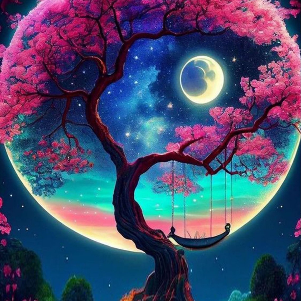 Pequeño libro rojo nuevo lleno de pintura de diamante árbol de vida DIY bordado de diamante pintura decorativa sala de estar fábrica de suministro transfronterizo al por mayor