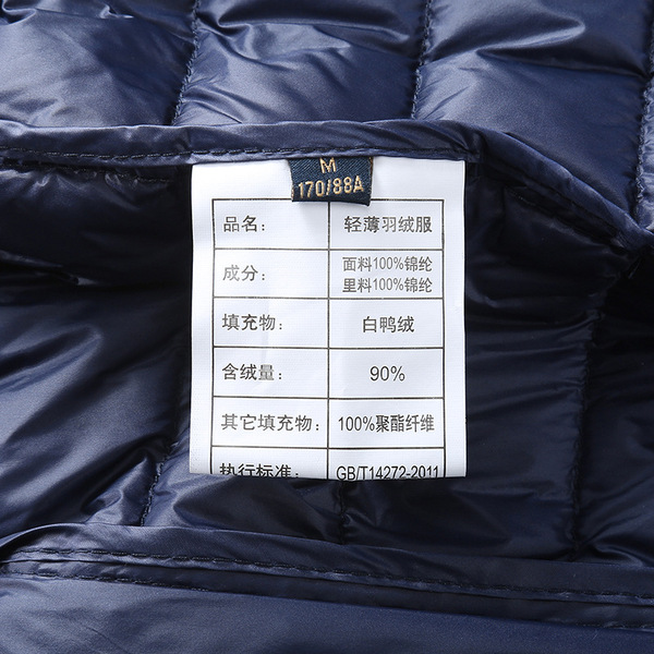 light and thin velvet short winter down jacket