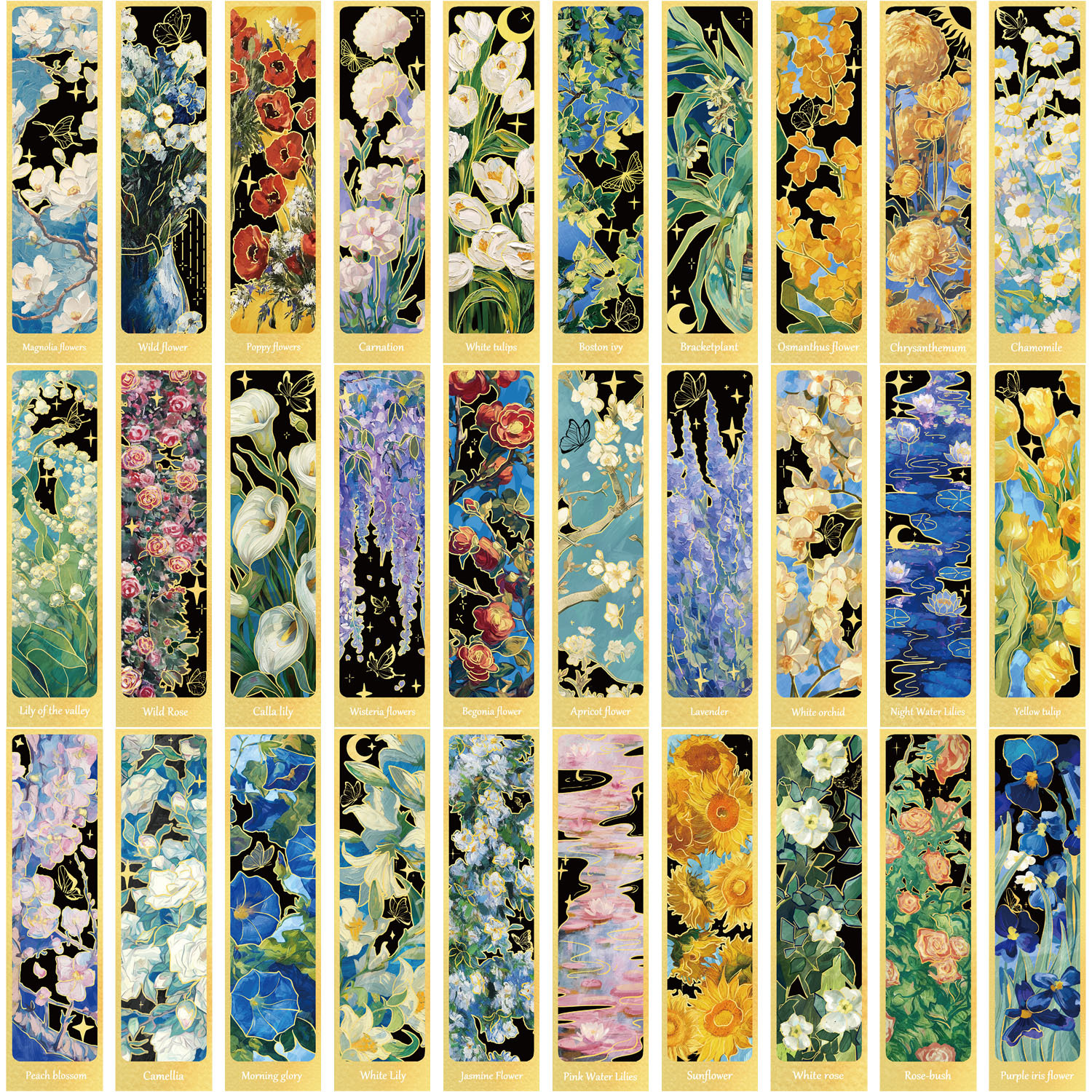 65g Weight Bookmark Stationery Type 1 Set Quantity Learning Occasion Book, Cartoon, Oil Painting, Flower Pattern Simple Style Style 1 Set Book Cartoon Oil Painting Learning Simple Style Bookmark 8
