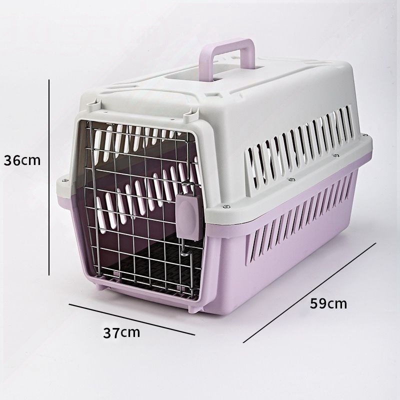 Pet Airline Crate, Cat and Dog Cage, Portable Rabbit Travel Box, Carry-On Box for Airplane Transport