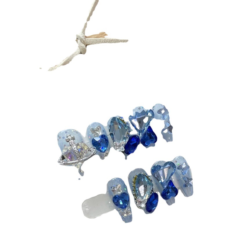 Parche de uñas falso desgaste congelado uñas perezoso pieza de arte de uñas parche de Arte de uñas hecho a mano producto terminado arte de uñas al por mayor