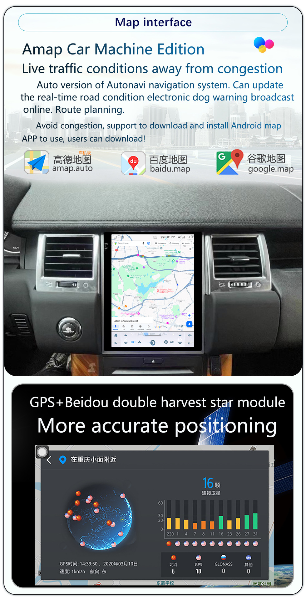 Suitable for 10-13 Models 9.7inch Land Rover Range Rover Sport Central Control Android Large Vertical Screen Carplay Navigator