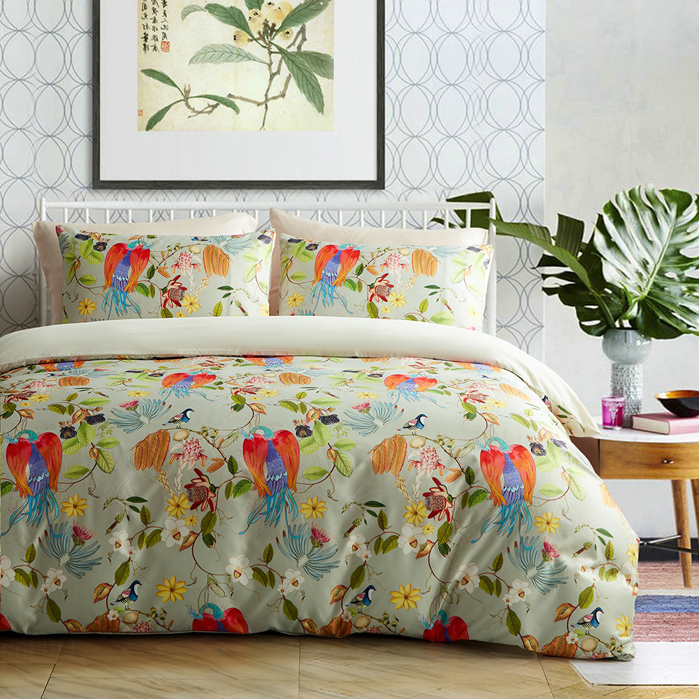 跨境专供彩绘三件套亚马逊ebay全球爆款家纺套件批发新款花卉