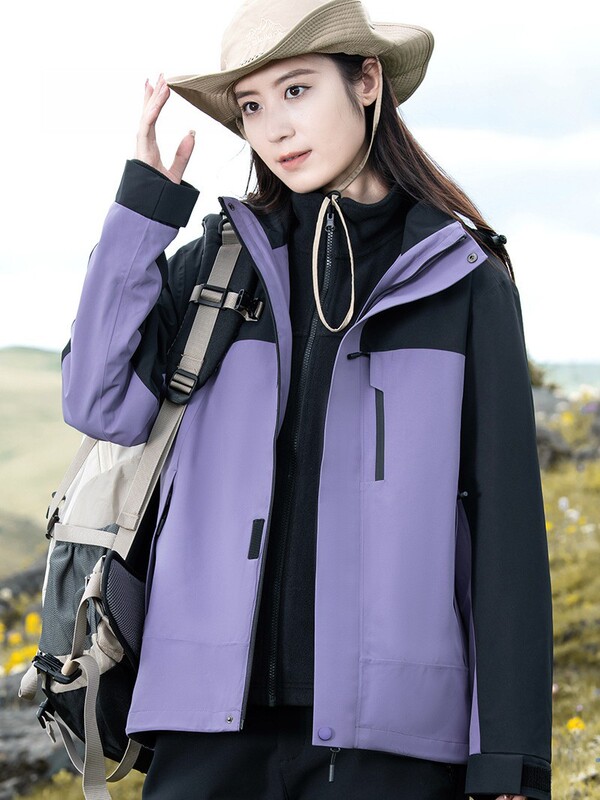 户外国标冲锋衣男三合一全热封防风防水登山服女保暖两件套冲锋衣|undefined