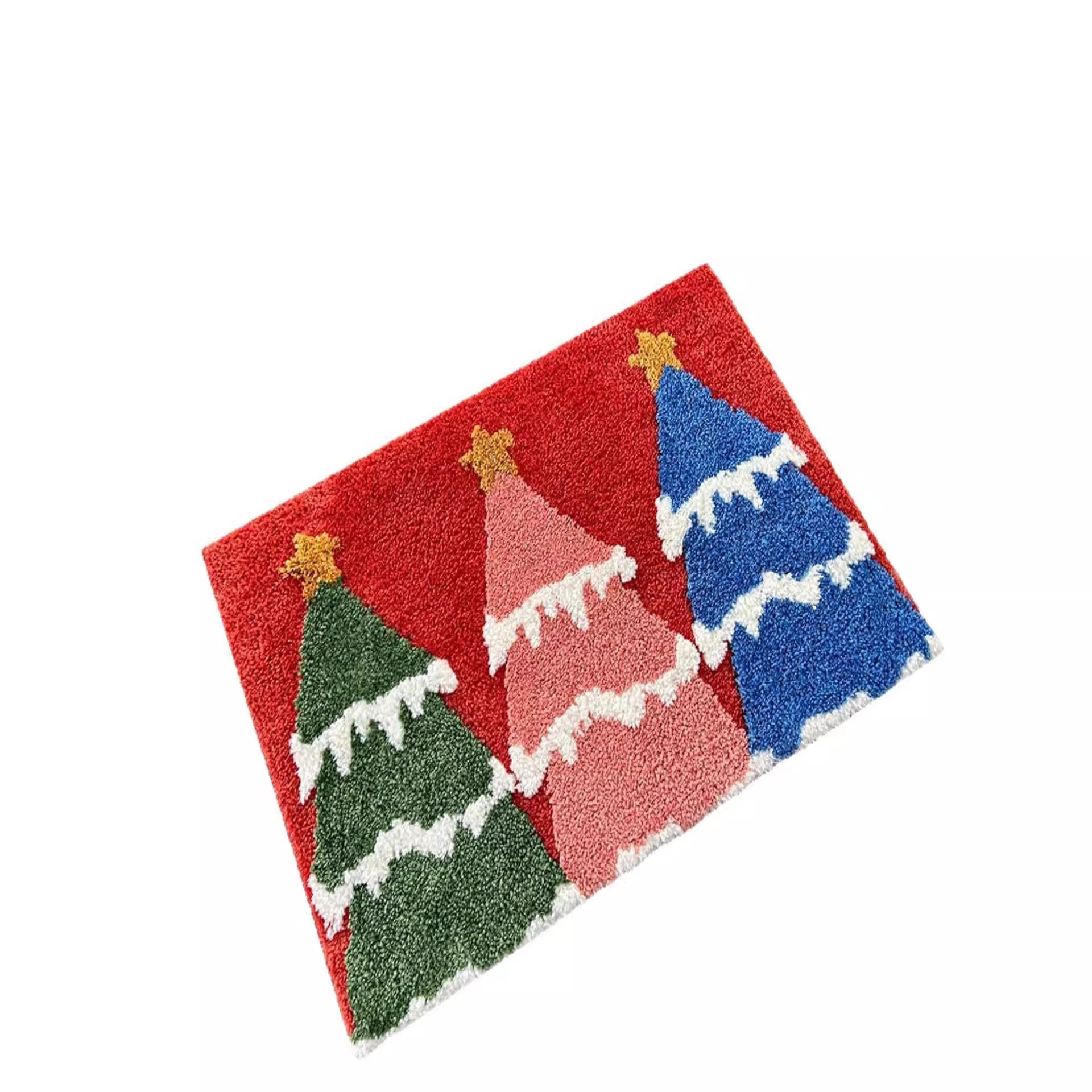 Navidad transfronteriza comercio exterior imitación almohadilla de cachemir lindo dibujos animados almohadilla de baño absorción de agua almohadilla de suelo antisucio