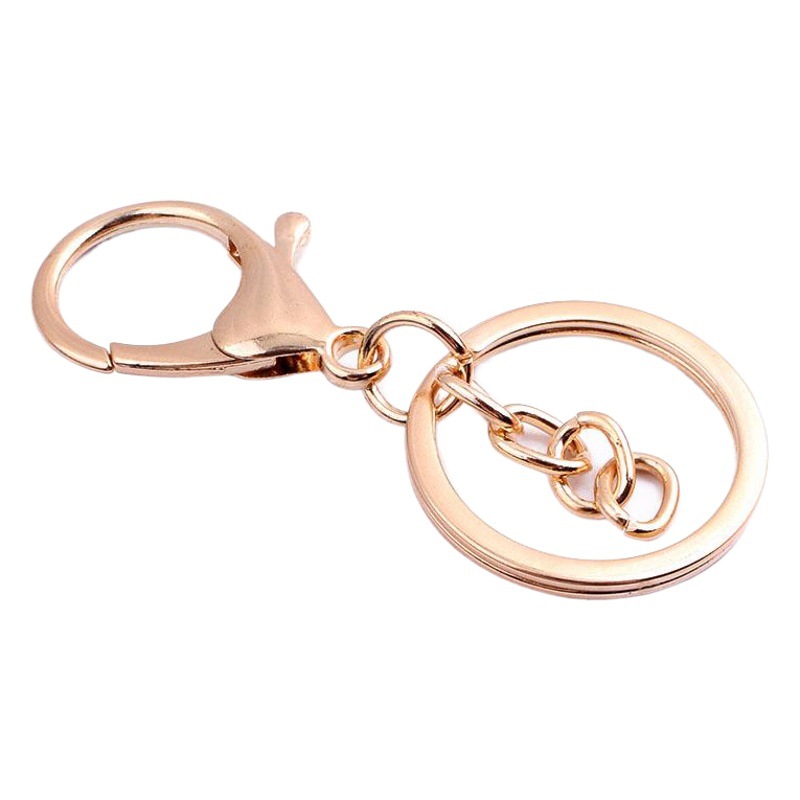 Directo de fábrica Nuevo llavero de metal DIY llavero de tres piezas de aleación de zinc broche de langosta accesorios de la joyería