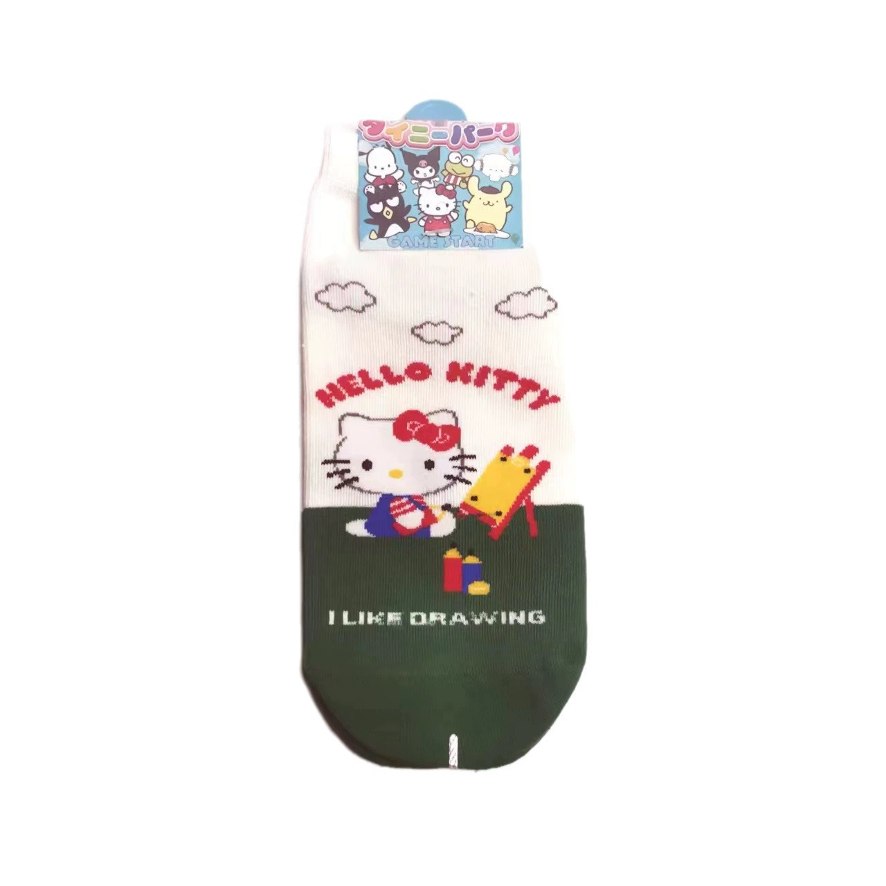 Мягкие японские носки с котиками Hello Kitty, хлопок, милый дизайн, для девочек и мужчин,