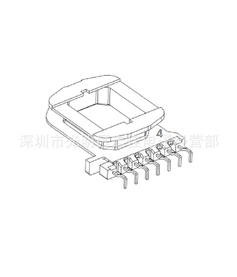 EE40骨架立式7+0 针电木骨架EE40骨架4015干式骨架