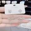 Crystal, small design fashionable earrings, light luxury style, 2021 collection, trend of season, internet celebrity