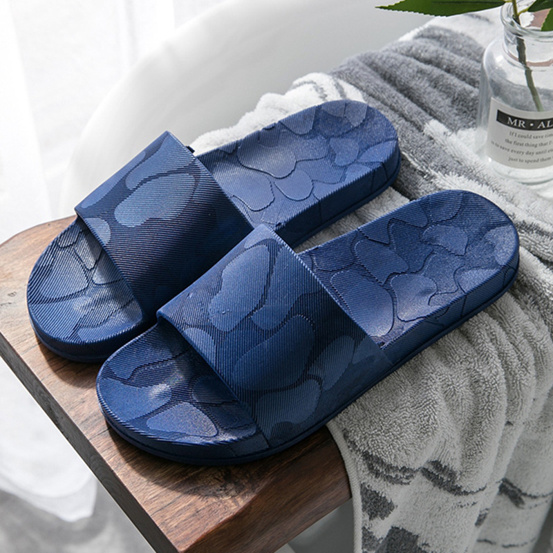 Sensación de mierda pantuflas mujeres verano 2025 nuevas parejas exteriores uso en casa baño antideslizante sandalias y pantuflas de hotel para hombres