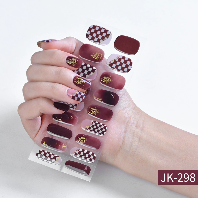 Набор для ногтей XT Gel с наклейками, искусственные ногти и лак для ногтей
